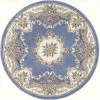 Rugs America 21554 6 ft. New Aubusson Light Blue Round Area Rug -Rugs&Mats Official Shop Unbeatablesale20Inc rgam955xx650xxd23d9f