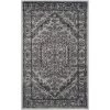 Safavieh ADR108A-4 4 x 6 ft. Small Rectangle Casual Adirondack; Silver and Black Power Loomed Rug