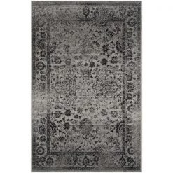 Safavieh ADR109B-9 9 x 12 ft. Large Rectangle Casual Adirondack; Grey and Black Power Loomed Rug