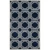 Safavieh AMT411P-5 5 x 8 ft. Medium Rectangle Indoor-Outdoor Amherst; Navy and Ivory Power Loomed Rug -Rugs&Mats Official Shop Unbeatablesale20Inc sfvh21755xx650xxd99905
