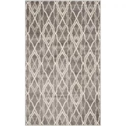 Safavieh AMT417C-5 5 x 8 ft. Medium Rectangle Indoor-Outdoor Amherst; Grey and Light Grey Power Loomed Rug