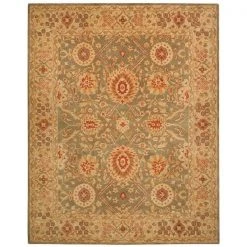 Safavieh AN516A-5 5 x 8 ft. Medium Rectangle Traditional Anatolia; Sage and Ivory Hand Tufted Rug