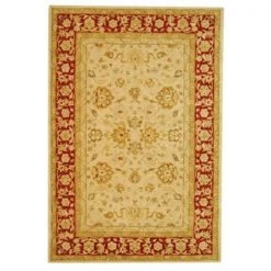 Safavieh AN522C-3 3 x 5 ft. Accent Traditional Anatolia; Ivory and Red Hand Tufted Rug