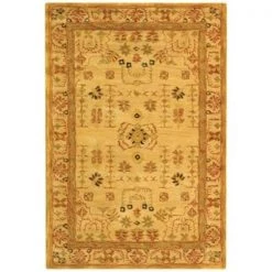 Safavieh AN552A-9 9 x 12 ft. Large Rectangle Traditional Anatolia; Sand and Sand Hand Tufted Rug
