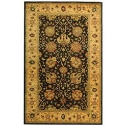 Safavieh AT21B-2 2 x 3 ft. Accent Traditional Antiquity; Black Hand Tufted Rug