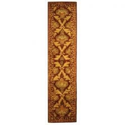 Safavieh AT54A-28 2 ft.-3 in. x 8 ft. Runner Traditional Antiquity; Wine and Gold Hand Tufted Rug