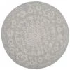 Safavieh BEL446A-5R 5 x 5 ft. Round Contemporary Bella; Grey and Silver Hand Tufted Rug