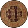 Safavieh BRG190C-4R 4 x 4 ft. Round Traditional Bergama; Red and Rust Hand Tufted Rug