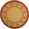 Safavieh CY0901-3201-5R 5 Ft. - 3 In. x 5 Ft. - 3 In. Round; Indoor - Outdoor Courtyard Natural Terra Machine Made Rug