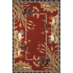 Safavieh HK56C-3R Chelsea Round Rug- Burgundy 3' X 3'