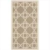 Safavieh CY6032-242-2 2 ft. x 3 ft. -7 in. Accent Indoor-Outdoor Courtyard; Brown and Beige; Machine Made Rug