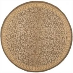 Safavieh CY6100-39-9 9 ft. x 12 ft. -6 in. Large Rectangle Indoor-Outdoor Courtyard; Natural and Gold; Machine Made Rug