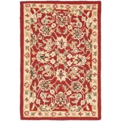 Safavieh HK78B-2 Chelsea Rectangle Rug- Burgundy-Ivory 1 -8 Inch X 2 -6 Inch