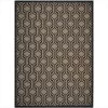 Safavieh CY6114-81-8 8 ft. x 11 ft. Large Rectangle Indoor-Outdoor Courtyard; Brown and Black; Power Loomed Rug -Rugs&Mats Official Shop Unbeatablesale20Inc sfvh33132xx650xx646809