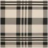 Safavieh CY6201-216-7SQ 6 ft. -7 in. x 6 ft. -7 in. Square Indoor-Outdoor Courtyard; Black and Bone; Machine Made Rug