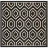 Safavieh CY6902-266-8SQ 7 ft. -10 in. x 7 ft. -10 in. Square Indoor-Outdoor Courtyard; Black and Beige; Power Loomed Rug -Rugs&Mats Official Shop Unbeatablesale20Inc sfvh33902xx650xxa125b5