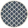 Safavieh CY6903-268-8R 7 ft. x 7 ft. Round Indoor-Outdoor Courtyard; Navy and Beige; Machine Made Rug -Rugs&Mats Official Shop Unbeatablesale20Inc sfvh34023xx650xxeecf2d