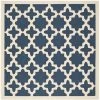 Safavieh CY6913-268-8SQ 7 ft. -10 in. x 7 ft. -10 in. Square Indoor-Outdoor Courtyard; Navy and Beige; Machine Made Rug -Rugs&Mats Official Shop Unbeatablesale20Inc sfvh34134xx650xxf0ae05