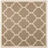 Safavieh CY6914-242-8SQ 7 ft. -10 in. x 7 ft. -10 in. Square Indoor-Outdoor Courtyard; Brown and Bone; Machine Made Rug