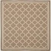 Safavieh CY6918-242-4SQ 4 ft. x 4 ft. Square Indoor-Outdoor Courtyard; Brown and Bone; Machine Made Rug -Rugs&Mats Official Shop Unbeatablesale20Inc sfvh34548xx650xx74f6ef