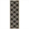 Safavieh CY6923-266-27 2 ft. -3 in. x 6 ft. -7 in. Runner Indoor-Outdoor Courtyard; Black and Beige; Machine Made Rug -Rugs&Mats Official Shop Unbeatablesale20Inc sfvh34817xx650xx4cc5cb