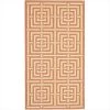 Safavieh CY6937-21-6 6 ft. -7 in. x 9 ft. -6 in. Medium Rectangle Indoor-Outdoor Courtyard; Terracotta and Cream; Machine Made Rug -Rugs&Mats Official Shop Unbeatablesale20Inc sfvh35046xx1200xx168aef