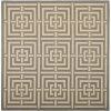Safavieh CY6937-65-8SQ 7 ft. -10 in. x 7 ft. -10 in. Square Indoor-Outdoor Courtyard; Grey and Cream; Machine Made Rug -Rugs&Mats Official Shop Unbeatablesale20Inc sfvh35107xx650xx4d753d
