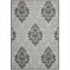 Safavieh CY7133-78A5-8 8 ft. x 11 ft. -2 in. Large Rectangle Indoor-Outdoor Courtyard; Light Grey and Anthracite; Machine Made Rug