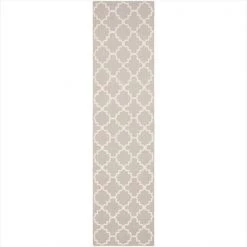 Safavieh DHU554G-214 2 ft. -6 in. x 14 ft. Runner Contemporary Dhurries; Grey and Ivory; Flatweave Rug