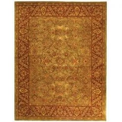 Safavieh GJ250A-10 9 ft. -6 in. x 13 ft. -6 in. Large Rectangle; Traditional Golden Jaipur Green And Rust Hand Tufted Rug
