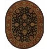 Safavieh HG112A-5OV 4 ft. - 6 in. x 6 ft. - 6 in. Oval; Traditional Heritage Black And Red Hand Tufted Rug