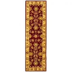 Safavieh HG343C-220 2 ft. - 3 in. x 20 ft. Runner; Traditional Heritage Red And Gold Hand Tufted Rug