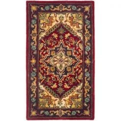 Safavieh HG625A-24 2 ft. - 3 in. x 4 ft. Accent; Traditional Heritage Red Hand Tufted Rug
