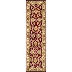 Safavieh HG628D-28 2 ft. - 3 in. x 8 ft. Runner; Traditional Heritage Red And Ivory Hand Tufted Rug