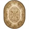 Safavieh HG640A-8OV 7 ft. - 6 in. x 9 ft. - 6 in. Oval; Traditional Heritage Beige And Green Hand Tufted Rug
