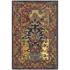 Safavieh HG911A-2 2 x 3 ft. Accent; Traditional Heritage Multi And Burgundy Hand Tufted Rug