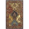 Safavieh HG911A-4 4 x 6 ft. Small Rectangle; Traditional Heritage Multi And Burgundy Hand Tufted Rug