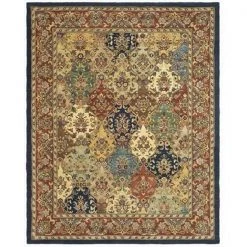 Safavieh HG911A-912 9 x 12 ft. Large Rectangle; Traditional Heritage Multi And Burgundy Hand Tufted Rug