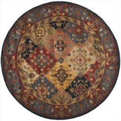 Safavieh HG926A-6R 6 x 6 ft. Round; Traditional Heritage Red And Multi Hand Tufted Rug