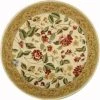 Safavieh HK117A-4R 4 ft. x 4 ft. Round; Country & Floral Chelsea Ivory And Beige Hand Hooked Rug -Rugs&Mats Official Shop Unbeatablesale20Inc sfvh39708xx1200xx034dc5