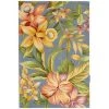 Safavieh HK212C-4 3 ft. - 9 in. x 5 ft. - 9 in. Small Rectangle; Country & Floral Chelsea Blue Hand Hooked Rug -Rugs&Mats Official Shop Unbeatablesale20Inc sfvh40473xx650xx7d9f59