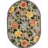 Safavieh HK214B-5OV 4 ft. - 6 in. x 6 ft. - 6 in. Oval; Country & Floral Chelsea Black Hand Hooked Rug -Rugs&Mats Official Shop Unbeatablesale20Inc sfvh40511xx650xx9113d2
