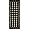 Safavieh HK711A-26 2 ft. 6 in. x 6 ft. Runner Transitional Chelsea Black & Ivory Hand Hooked Rug
