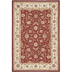 Safavieh HK78B-36 3 x 6 ft. Runner Country & Floral Chelsea Burgundy & Ivory Hand Hooked Rug
