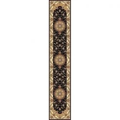 Safavieh LNH329A-212 2 ft. 3 in. x 12 ft. Runner Lyndhurst Black & Ivory Traditional Rug
