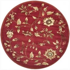Safavieh LNH552-4091-5R 5 ft. 3 in. x 5 ft. 3 in. Round Lyndhurst Red & Multi Color Traditional Rug