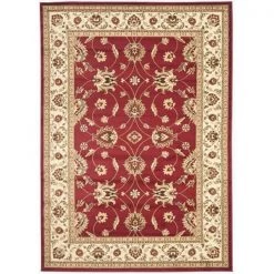 Safavieh LNH553-4012-5 5 ft. 3 in. x 7 ft. 6 in. Medium Rectangle Lyndhurst Red & Ivory Traditional Rug