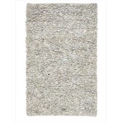 Safavieh LSG511C-5 5 x 8 ft. Medium Rectangle Shag & Flokati Leather White Hand Knotted Rug