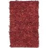 Safavieh LSG511D-24 2 ft. 3 in. x 4 ft. Accent Shag & Flokati Leather Red Hand Knotted Rug -Rugs&Mats Official Shop Unbeatablesale20Inc sfvh44569xx650xxf7758e