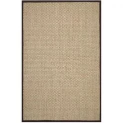 Safavieh NF114K-4 4 x 6 ft. Small Rectangle Casual Natural & Dark Brown Natural Fiber Rug